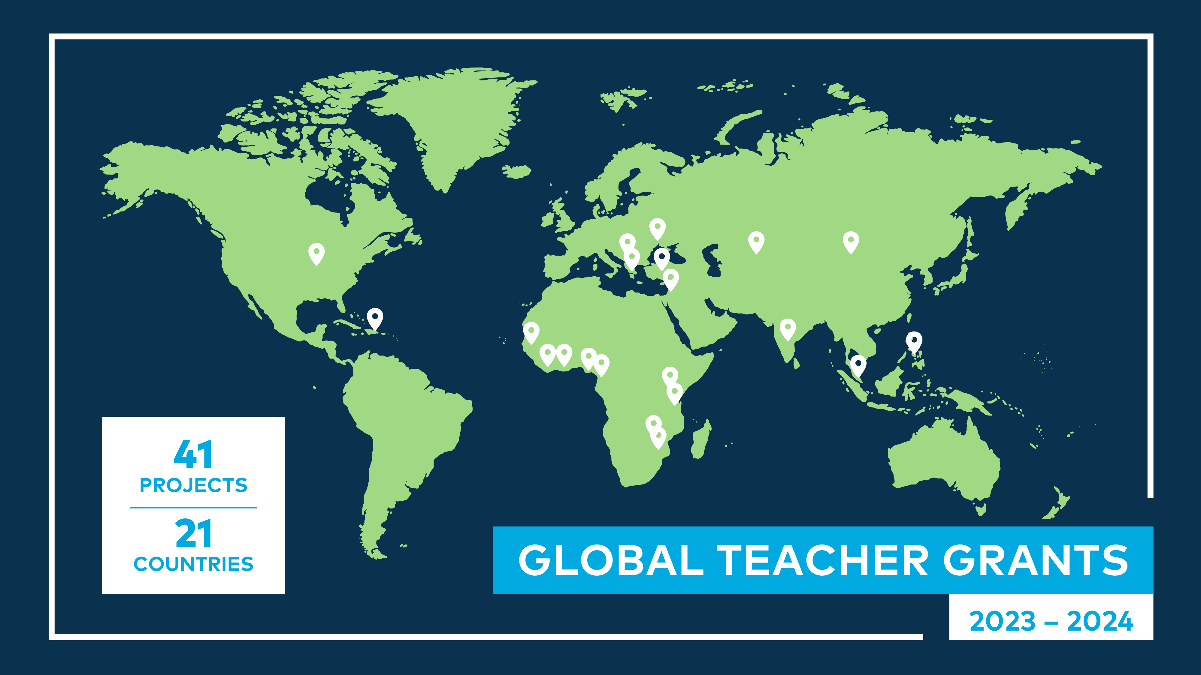 Congratulations To The Winners Of The 2023 2024 Global Teacher Grants   GTG New Map 