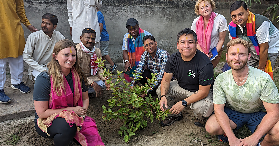 Fulbright Teachers at a tree planting